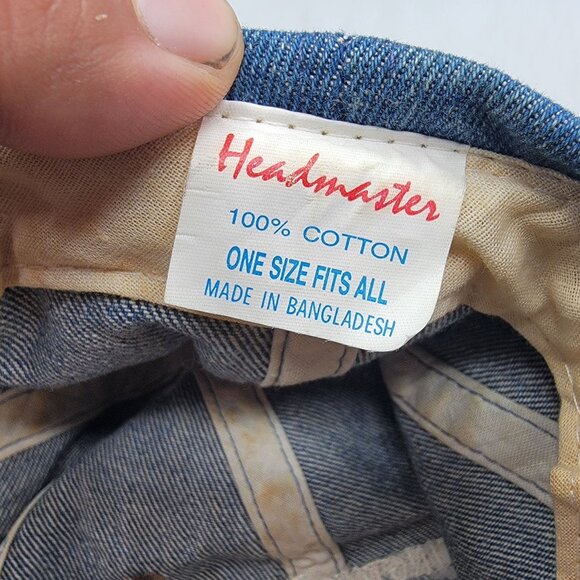 Huntington Dog Beach Preservation Society Headmaster Blue Denim Baseball Hat Cap - Picture 5 of 9